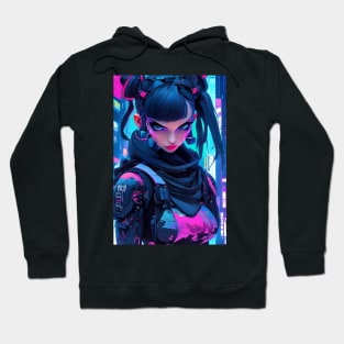 Cute cyberpunk girl Hoodie